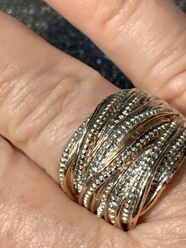 6 Cocktail Ringe silber goldfarben Kristall Akzent Gr.9-11 elegant Party nie getragen - Bild 2 von 22