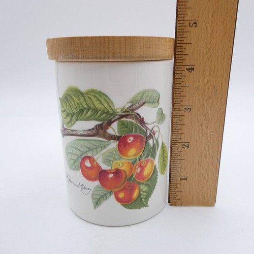 Portmeirion Pomona The Biggarreux Cherry Wood Lidded Storage Jar Canister 5 Inch - Picture 10 of 12