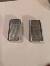 Ronson Jet Lite Silver Metal Cigarette Lighter set of two
