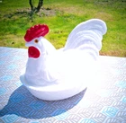 LARGE Vintage Westmoreland SPLIT TAIL Milk Glass Hen on the Nest Glass Eyes