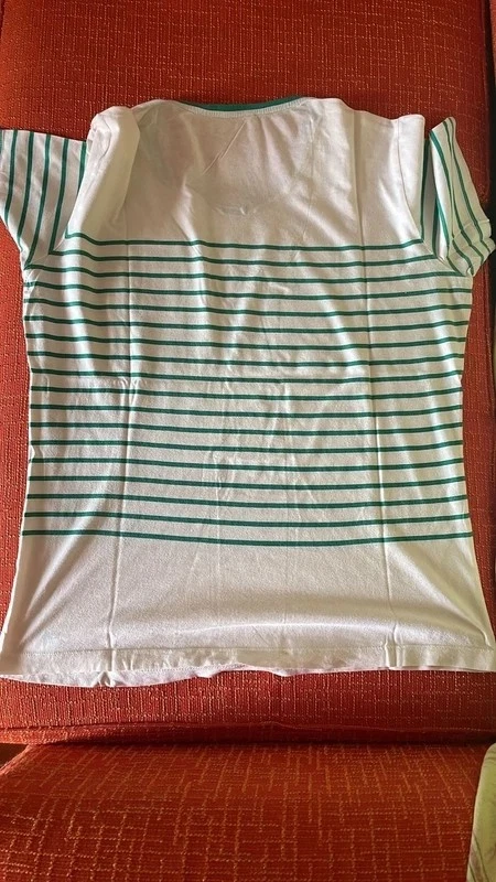 T-shirt Mango maglietta camiseta uomo saldi cotone bianco verde tg S - Imagen 3 de 4