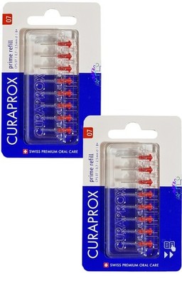 2x Curaprox Interdentalbürsten CPS 07 rot - Prime refill Zahnzwischenraumbürste