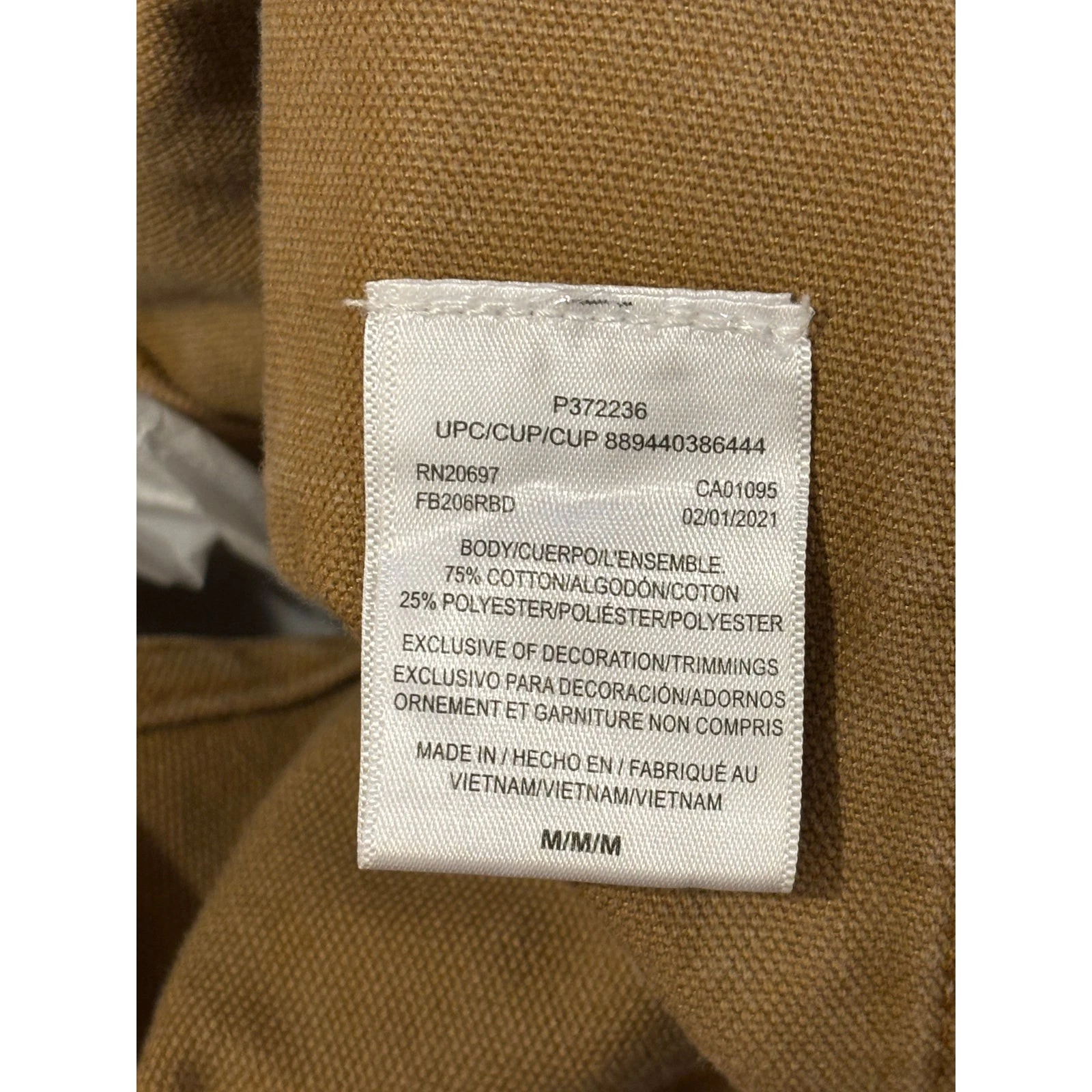 Dickies Canvas Bib Overalls size M image 6
