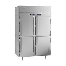 Victory RSA-2D-S1-PTHDHC 52" 2-Section Pass-Thru Refrigerator w/ 8 Solid Swin...