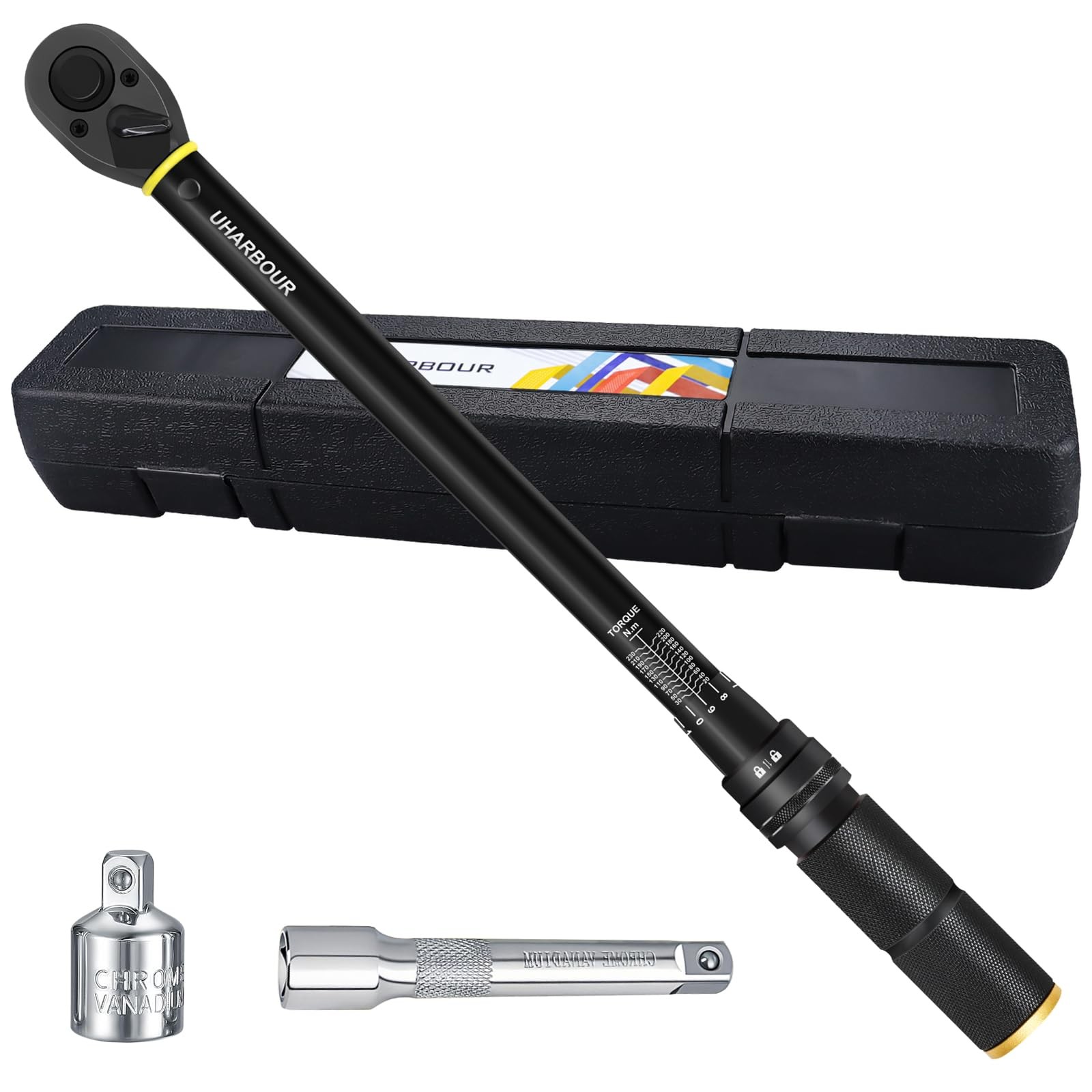 Uharbour Chiave dinamometrica 1/2, chiave dinamometrica per auto, 20-230 (m6i)