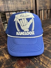 Vintage Hawaii Hang Loose Trucker Foam Rope Hat Cap Snapback Mesh Retro Maui Blu