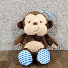 Child of Mine by Carters Musical Pull String Monkey Plush Brown Blue 82025