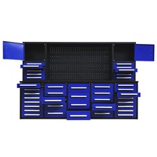 10ft Garage Storage 40 Drawer Cabinet w/Pegboard  Locking System Heavy Duty