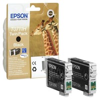 2 Original Epson T0711H Tintenpatronen Stylus SX210 Black Schwarz