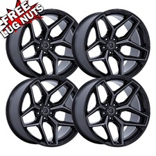 Set-4 Fuel Flux 22x10 6x139.7 Black Gray -18mm Wheels Rims 22 Inch