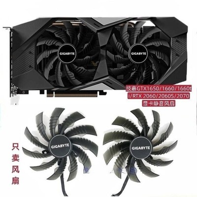 A Pair Fans For Gigabyte GTX1660 1660ti RTX 2060 2060S 2070 3060 Graphics Card *