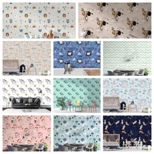 3D Pattern Animal Cartoon Self-adhesive Wallpaper Removable Wallpaper Wall Mural