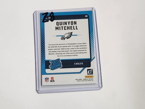 2024 Panini Donruss - Rated Rookie Green Press Proof #361 Quinyon Mitchell (RC) - Picture 4 of 4