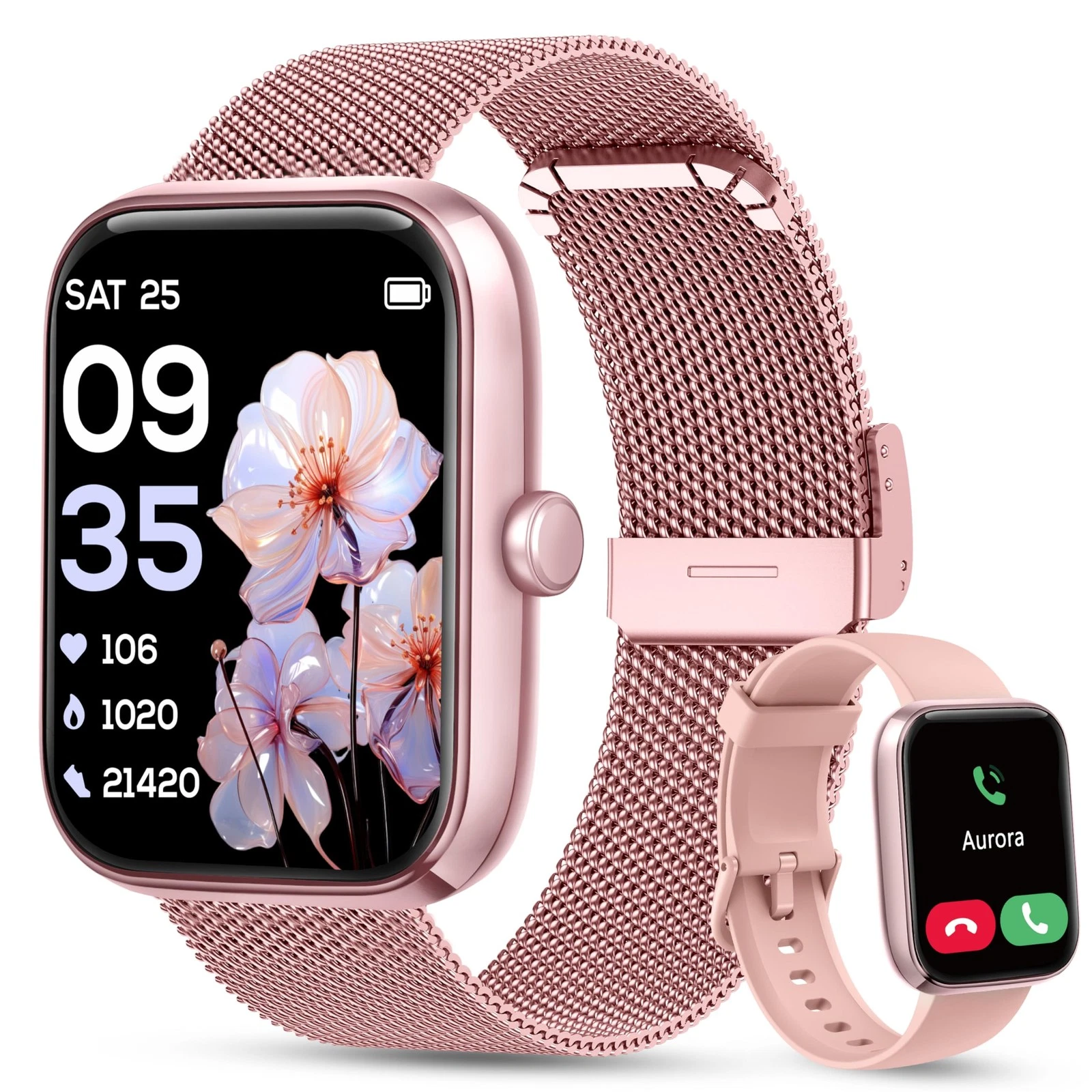 Smart Watch Women [2 Bands, 44mm case] 1.83" Alexa Fitness Tracker, Heart Rat...