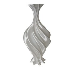 Minimalist Twisted Vase Sleek Finish Stylish Accent for Entryway