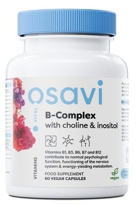 Osavi B-Complex mit Cholin & Inositol - 60 Kapseln (139 EUR/kg)