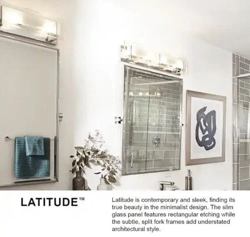 HINKLEY LATITUDE 18" 2-Lights Brushed Nickel Vanity Light 5652BN Bathoom sink - Picture 5 of 5