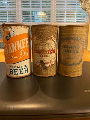 (3) Banner (Rim), Eastside, Grand Prize, FTs TO, Empty Outdoor Cans, See Desc.