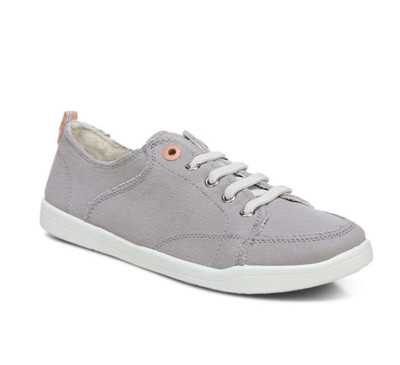 Vionic Women Beach Pismo Casual Sneaker: Canvas, Light Grey Canvas