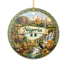 Nigeria Ornament  Ceramic Christmas Decoration