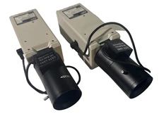 JVC CCTV TK-C700U Cameras w/ Auto-iris CS 2.8-12mm F1.4 Lenses Lot Of 2 Untested