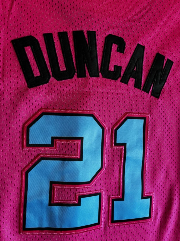 Mitchell & Ness San Antonio Spurs 1998 Tim Duncan Hardwood Pink Jersey 48 XL NWT - Image 2 of 4