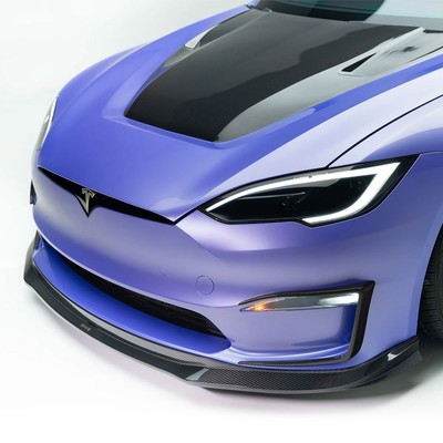 Vorsteiner Aero VRS Front Spoiler Carbon Fiber 2x2 Glossy Fits Tesla S Plaid