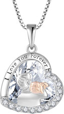 Father Youth Necklace Christmas Birthstone Pendant from Dad 925 Sterling Silver