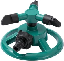 360° Round Base Lawn Sprinkler - Adjustable Rotating Sprinkler for Yard, Garden