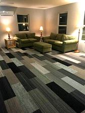 New Shaw Carpet Tile Planks Modular Gray Black Silver 90 sq ft + 9X36 or 18X36