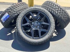 22 Black Dodge Ram 1500 Wheels Rims 28545r22 Tires Gmc Chevy Set Of 4