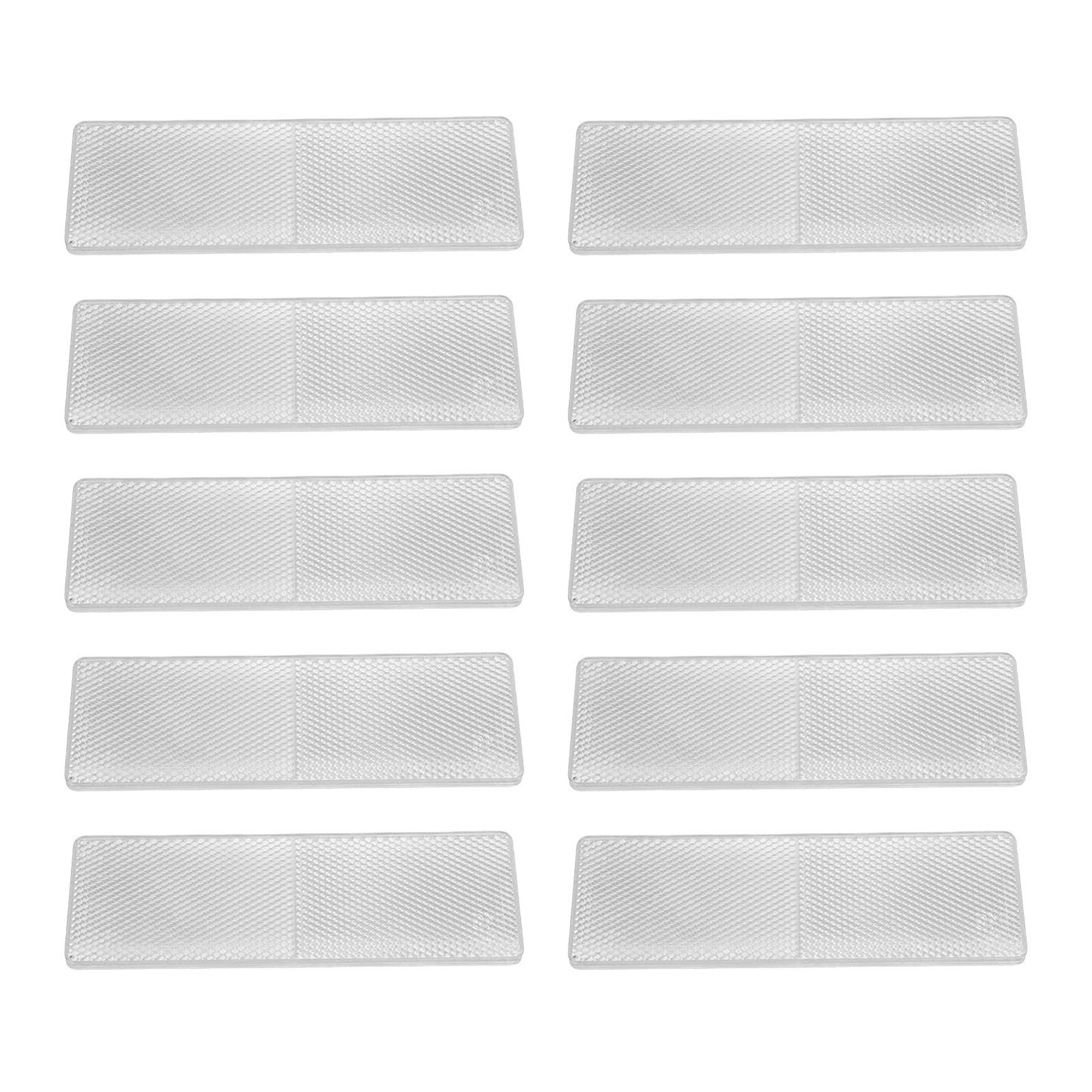 New 10pcs Rectangular Reflectors 48x148mm High Visibility Self Adhesive Safety