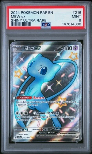 2024 POKEMON PAF EN-PALDEAN FATES SHINY ULTRA RARE #216 MEW EX PSA 9