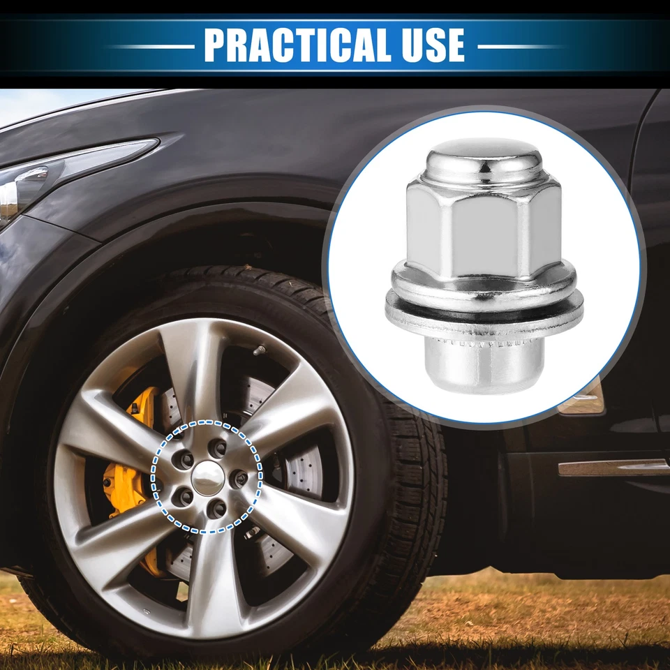 20 Pcs Wheel Lug Nuts Compatible for INFINITI EX35 G25 M12x1.25 Tire Lugnuts - Image 2 of 4