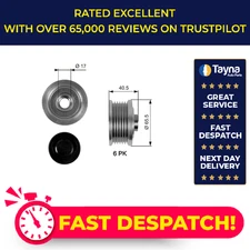 Overrunning Alternator Pulley fits FIAT GRANDE PUNTO 199 1.6D 1.9D 05 to 09 New