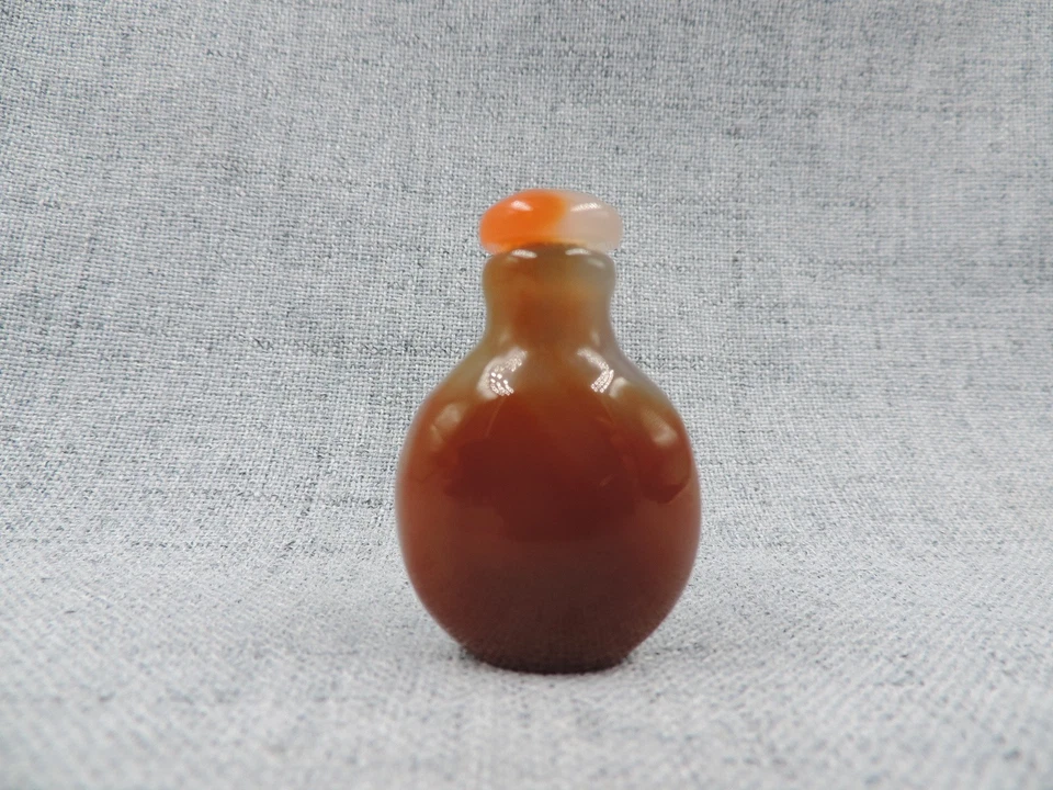 Botella de tabaco china exquisita tallada a mano de ágata natural SDS Foto 2 de 4