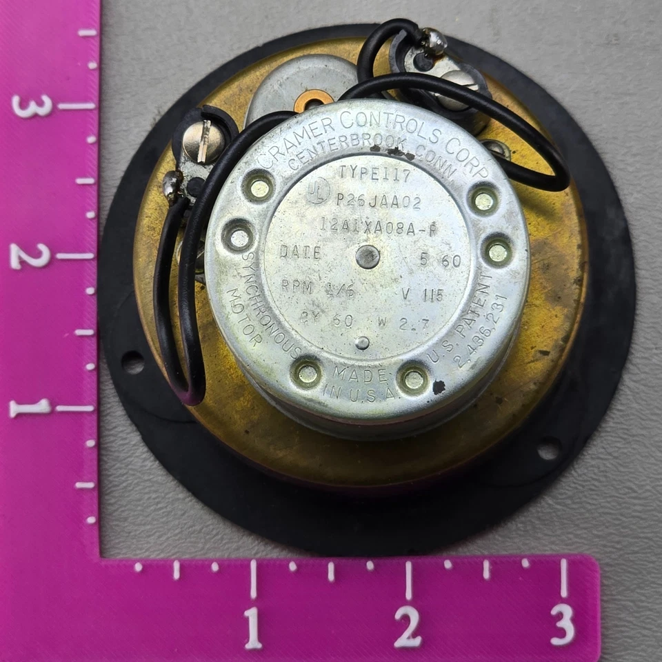 Medidor de horas Cramer Controls 631E tiempo de funcionamiento medidor de tiempo transcurrido industrial vintage Foto 3 de 4