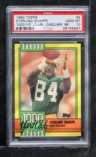 1990 Topps 1000 Yard Club With Disclaimer Sterling Sharpe #4 PSA 10 GEM MT 16yo