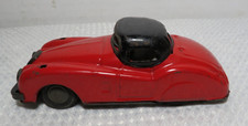 Vintage Tin Litho Jaguar Convertible Friction Car Red Not Working
