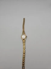 Elgin X Diamond Gold Tone Watch, Vintage, Made In Japan