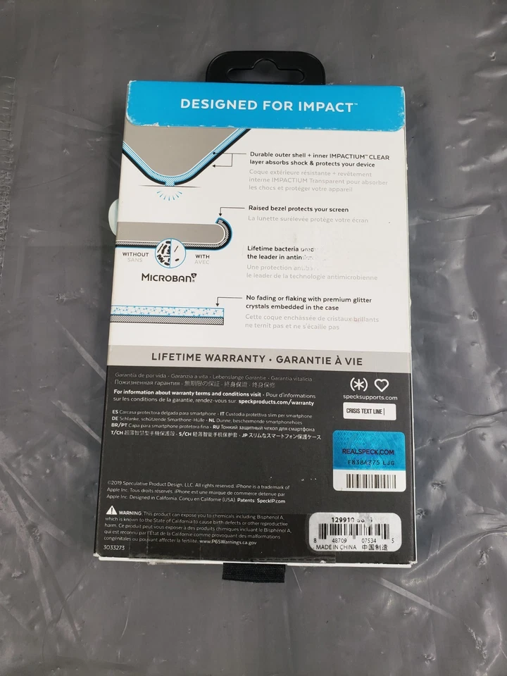 Nueva Funda de Teléfono Speck Presidio CLARA + BRILLO Piel Dura para iPhone 11 - 13 pies Caída Foto 2 de 3