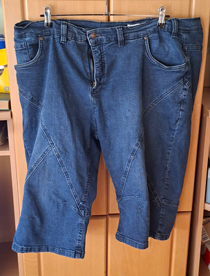 Herren Jeanshose 3/4 lang Denim mittlere Waschung 5-Pocket Gr. 56 L38