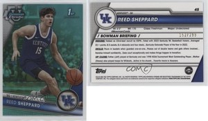 2023-24 Bowman U Chrome Aqua Refractor /299 Reed Sheppard #45