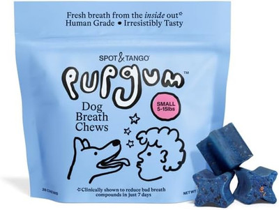 Pupgum Dog Dental Chews for Fresh Breath & Teeth Cleaning   Clinically Proven Pl