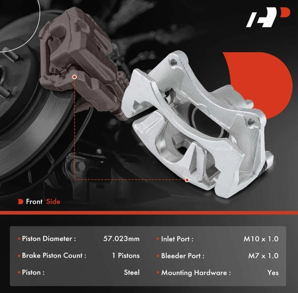 2x Front Disc Brake Caliper w/Bracket for Mitsubishi Outlander 2007-2020  - Image 2 of 4