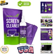 Cleaner Spray and Microfiber Cloth 8oz, Streak-Free Car Screen Cleaner Spray ...