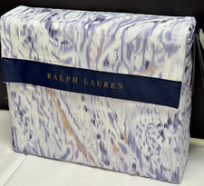 Ralph Lauren LORELAI KING Duvet Cover Periwinkle Blue Watercolor 500