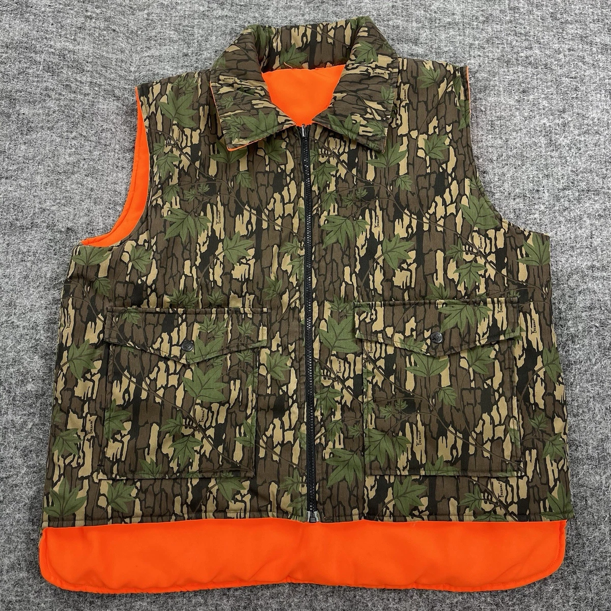 Veste De Chasse Vintage Winchester Homme, Taille M, Orange Avec Doublure Camouflage Amovible