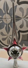 Vintage Bradford Atomic Star Indented 10&rdquo; Tree Topper-Hard Plastic