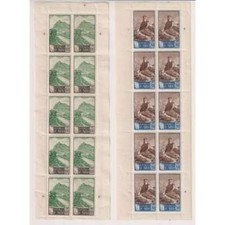 San Marino 1949 Mini Sheets Landscapes No. 10-11 G.I MNH** 2 Cert. Without Fold